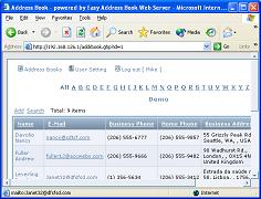 web address book server software